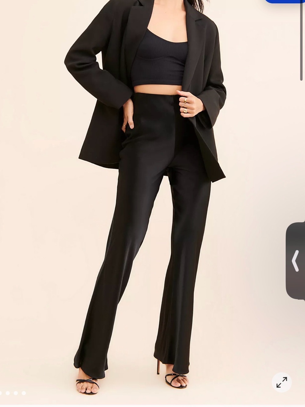 $138 Sophie Rue Black High-Rise Wide Leg Pants
